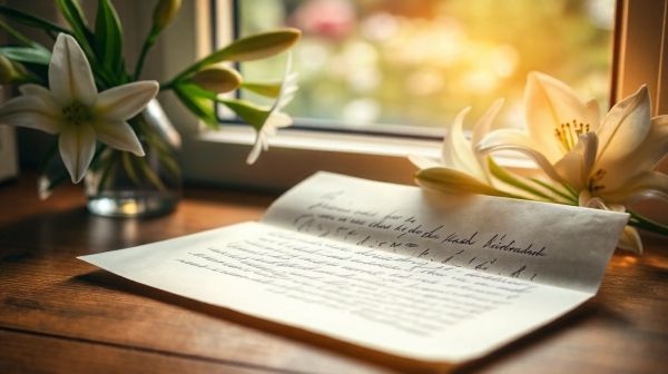 Des exemples touchants de lettres de condoléances pour un cousin
